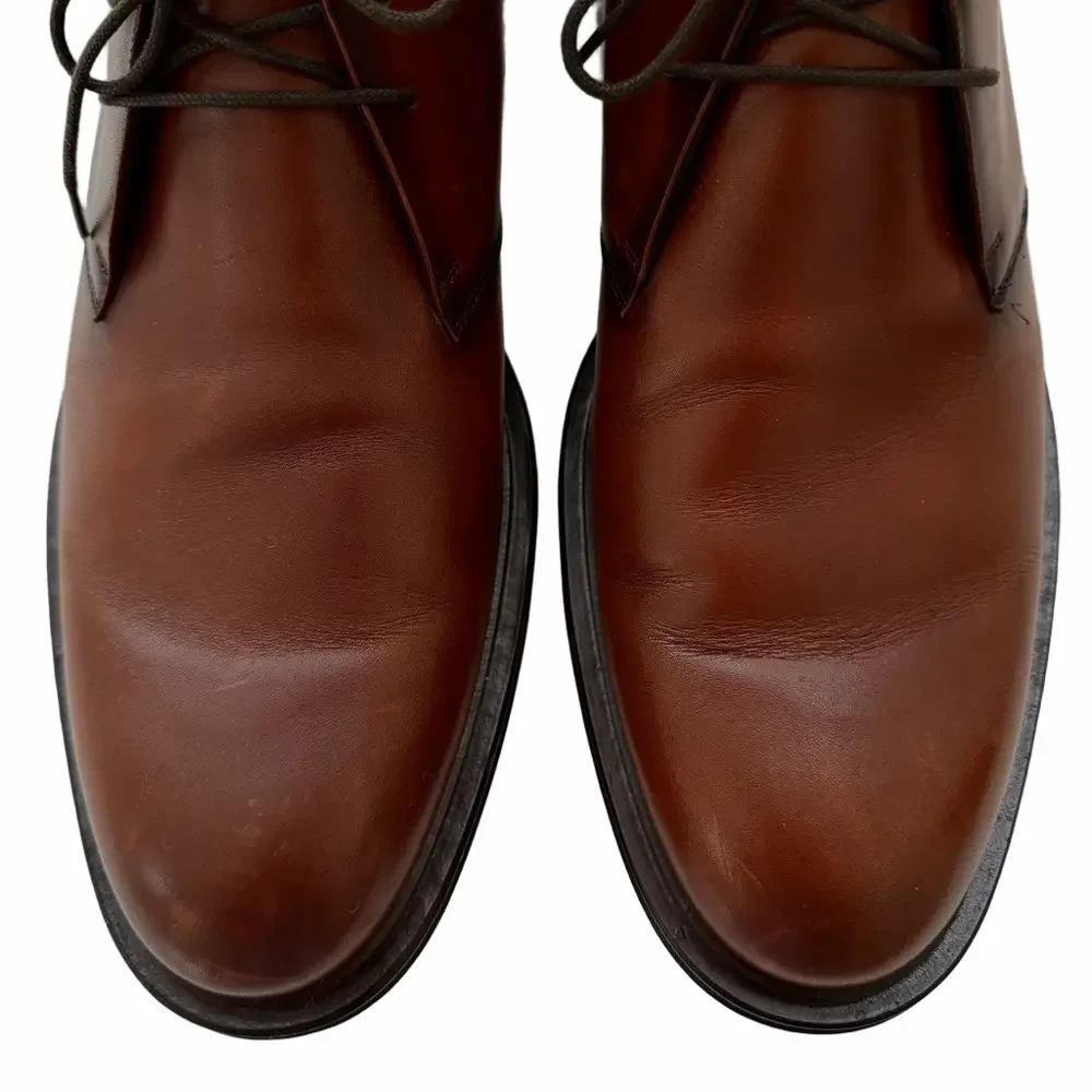 Adam Derrick To Boot Richard Chukka Boots Cognac Trapper Leather Size 10 EUC
